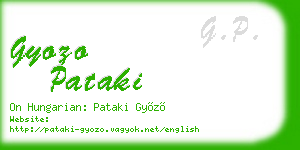 gyozo pataki business card