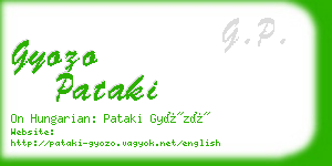 gyozo pataki business card